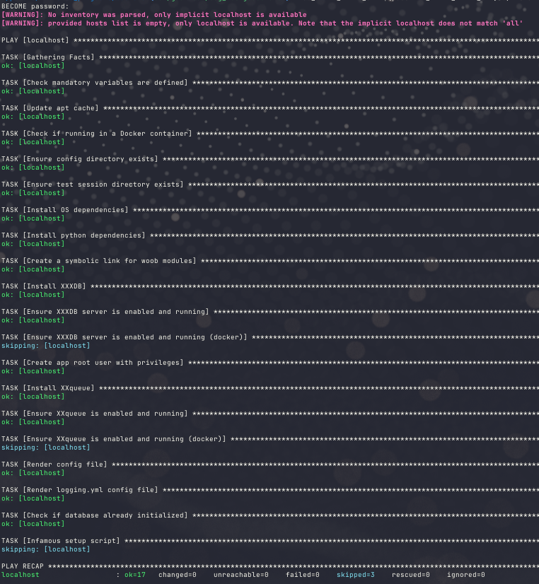 Image 1. Nice looking summary output from Ansible